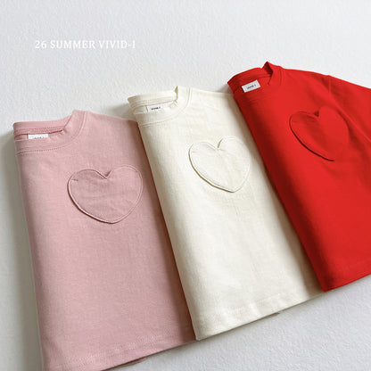 【PREORDER受付終了、ご希望はお問い合わせください。】79.Heart Pocket ShortSleeve Tee