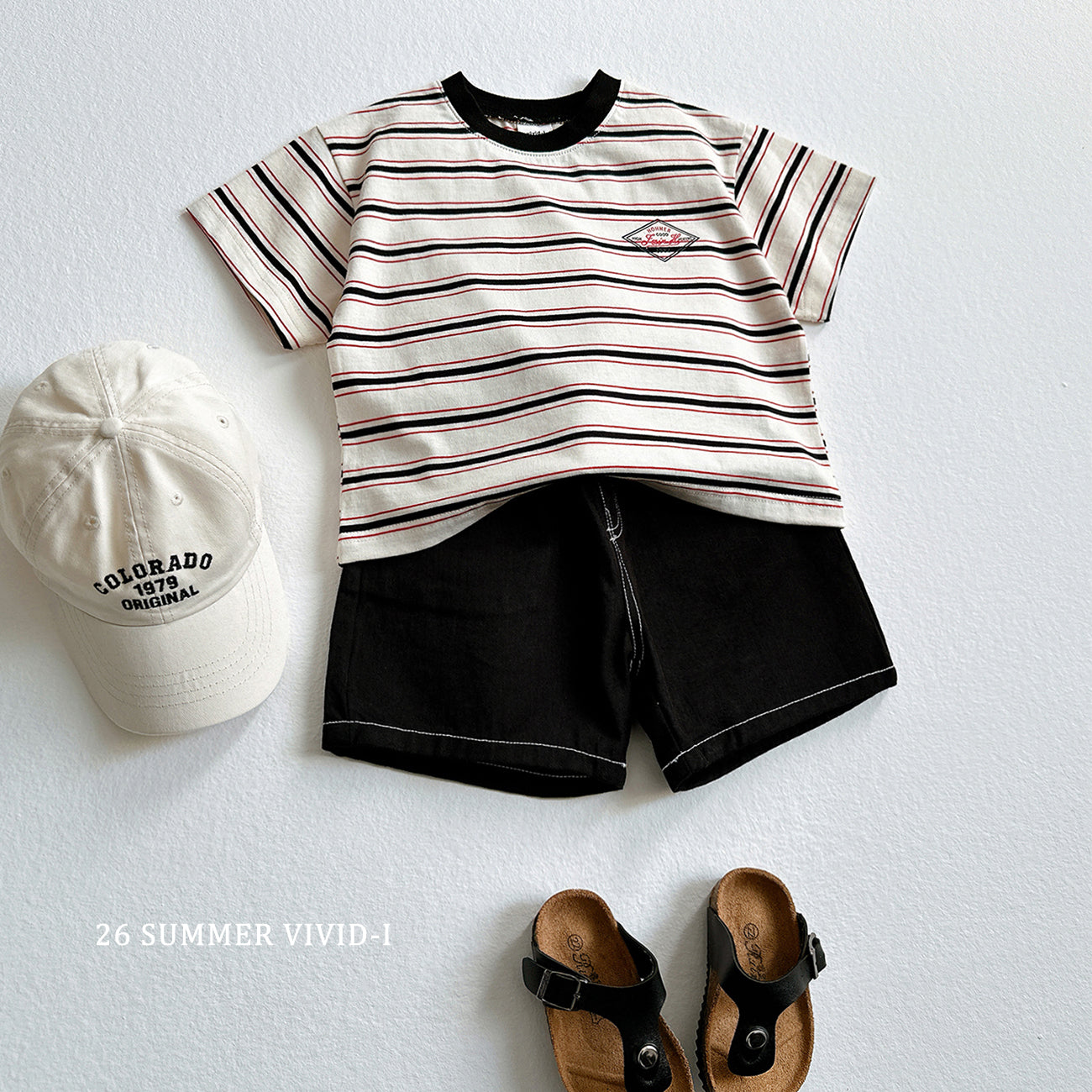 【PREORDER受付終了、ご希望はお問い合わせください。】69.Diamond Logo Stripe Tee