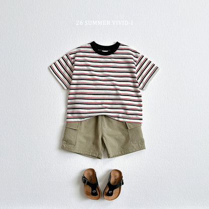 【PREORDER受付終了、ご希望はお問い合わせください。】62.Heart Smile Stripe Tee