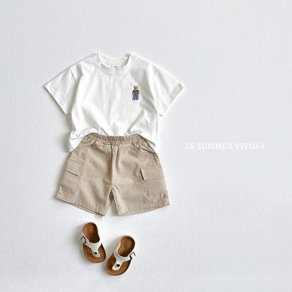 【PREORDER受付終了、ご希望はお問い合わせください。】63.Bear Embroidery ShortSleeve Tee