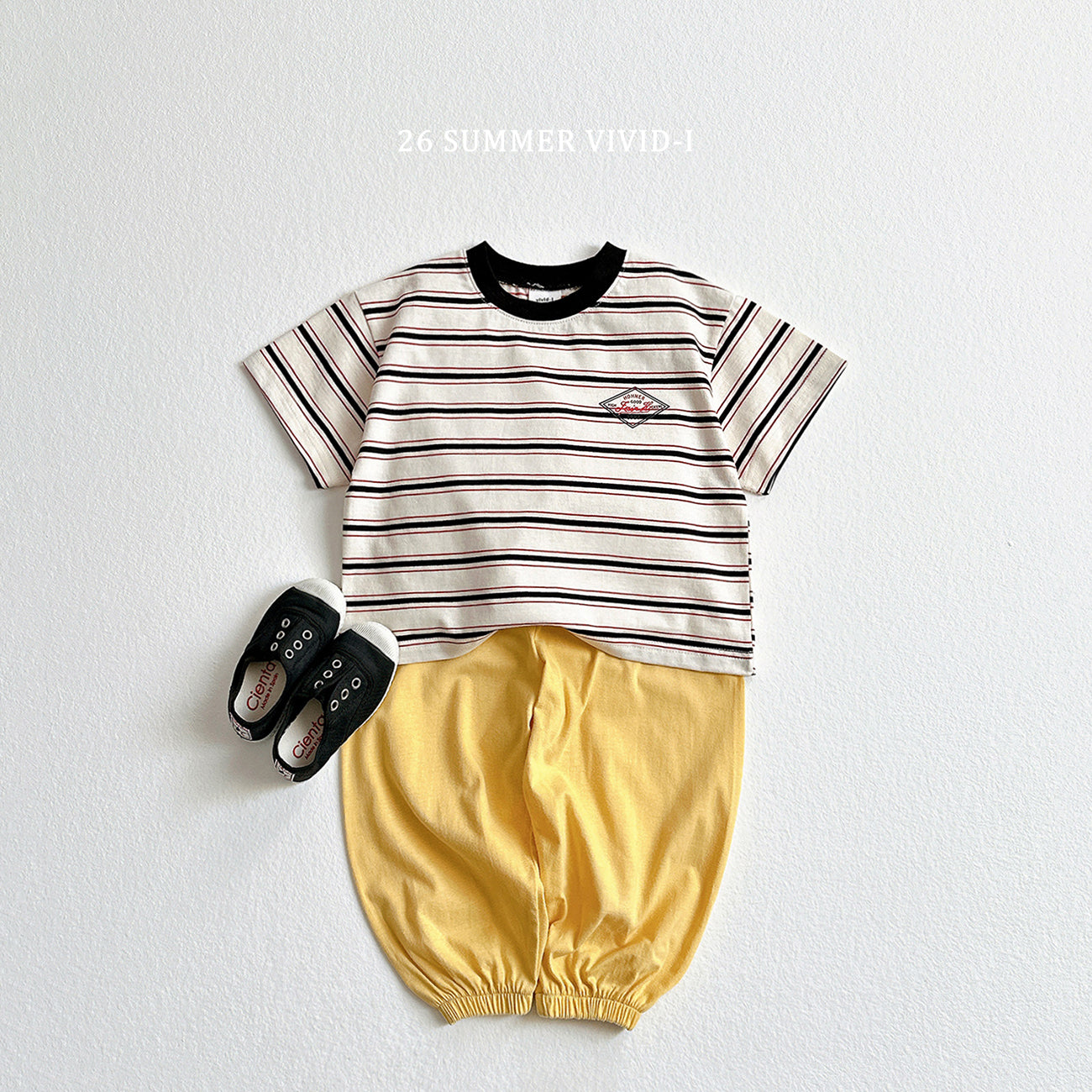 【PREORDER受付終了、ご希望はお問い合わせください。】69.Diamond Logo Stripe Tee