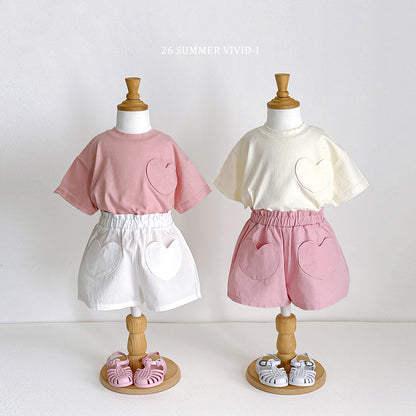 【PREORDER受付終了、ご希望はお問い合わせください。】79.Heart Pocket ShortSleeve Tee