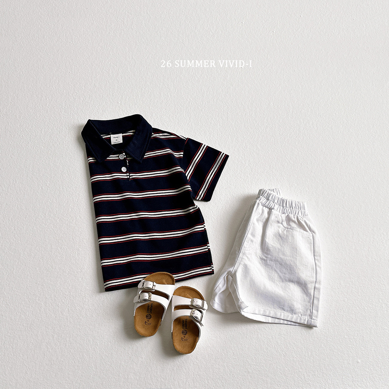 【PREORDER受付終了、ご希望はお問い合わせください。】64.Multi Collar Stripe ShortSleeve Top