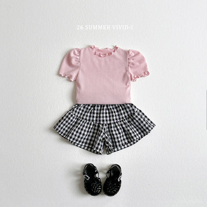 【PREORDER受付終了、ご希望はお問い合わせください。】78.Shirring Puff Flare Tee