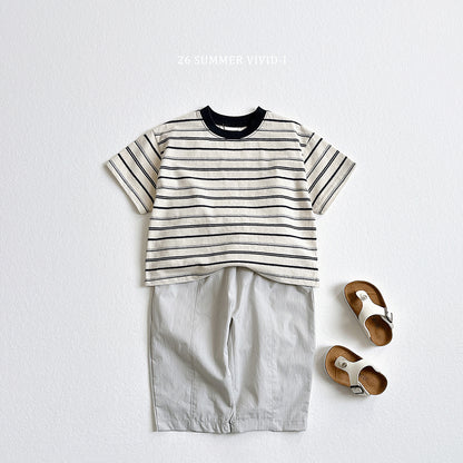 【PREORDER受付終了、ご希望はお問い合わせください。】62.Heart Smile Stripe Tee