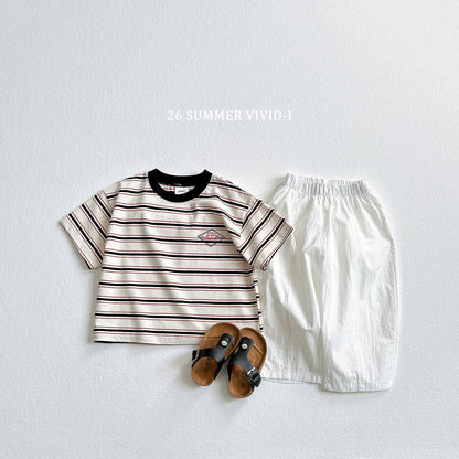 【PREORDER受付終了、ご希望はお問い合わせください。】69.Diamond Logo Stripe Tee