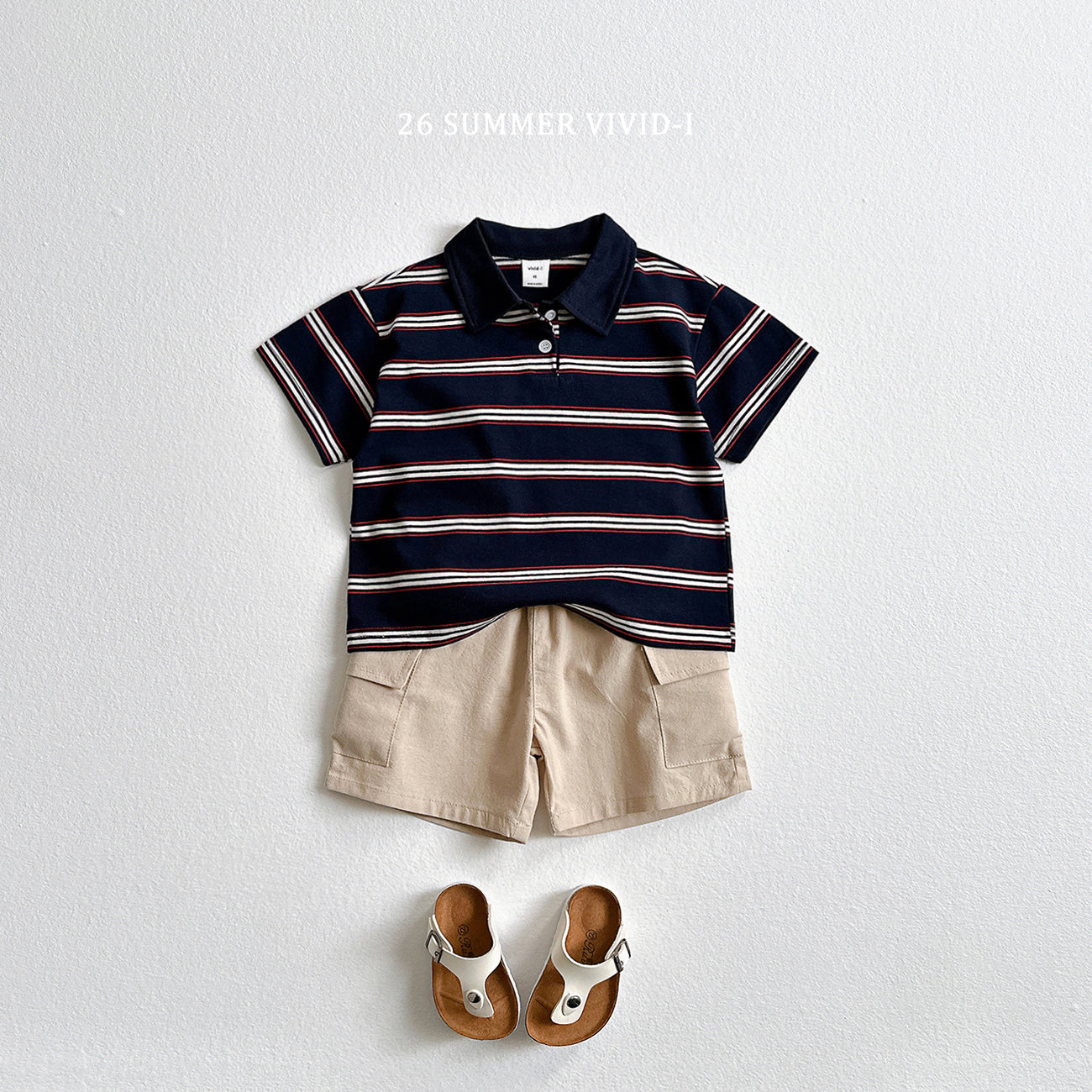 【PREORDER受付終了、ご希望はお問い合わせください。】64.Multi Collar Stripe ShortSleeve Top