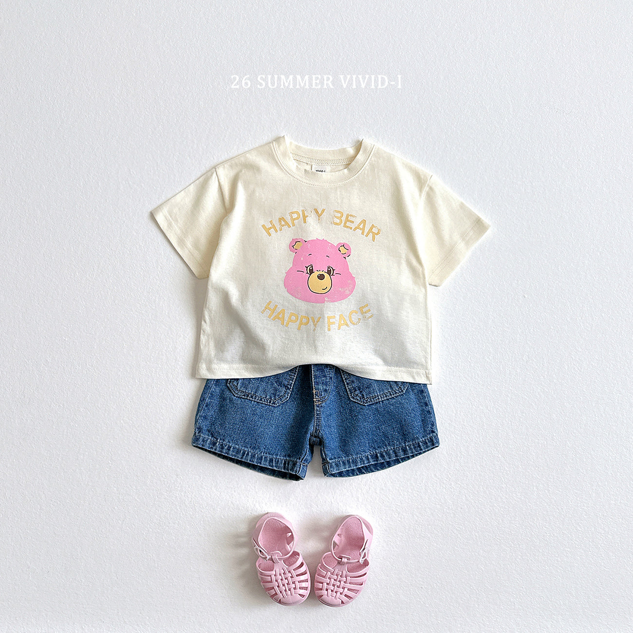 【PREORDER受付終了、ご希望はお問い合わせください。】56.Happy Bear ShortSleeve Tee