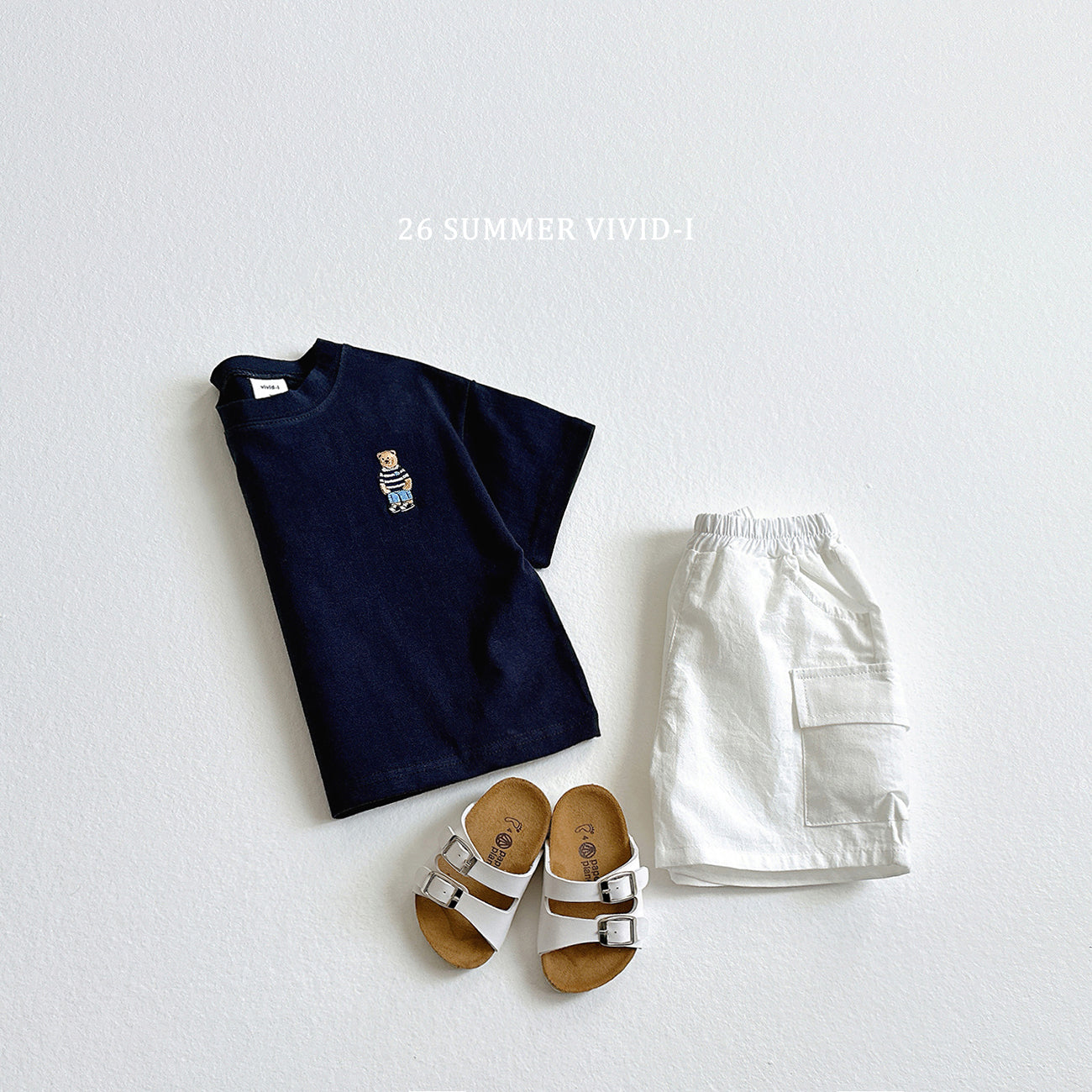 【PREORDER受付終了、ご希望はお問い合わせください。】63.Bear Embroidery ShortSleeve Tee