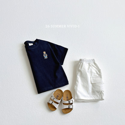 【PREORDER受付終了、ご希望はお問い合わせください。】63.Bear Embroidery ShortSleeve Tee