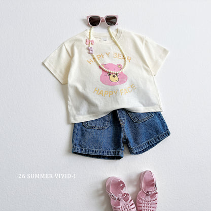 【PREORDER受付終了、ご希望はお問い合わせください。】56.Happy Bear ShortSleeve Tee