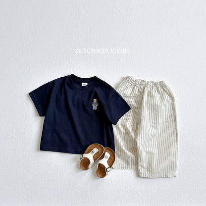 【PREORDER受付終了、ご希望はお問い合わせください。】63.Bear Embroidery ShortSleeve Tee