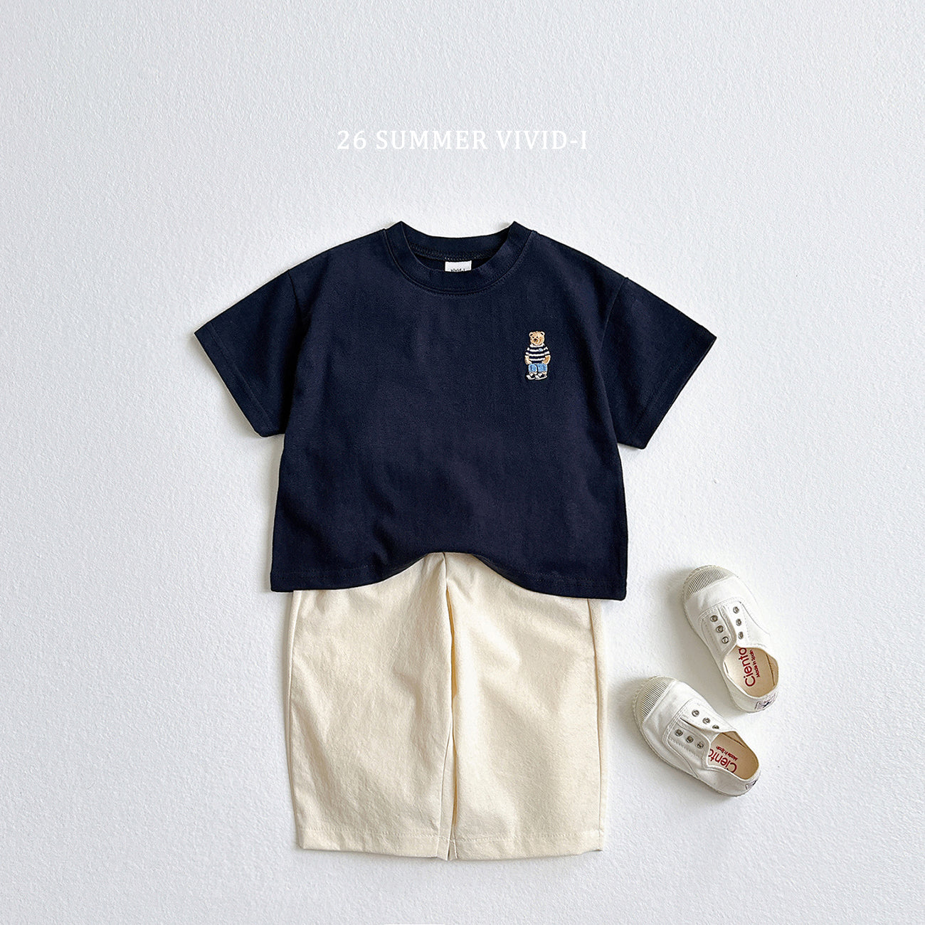 【PREORDER受付終了、ご希望はお問い合わせください。】63.Bear Embroidery ShortSleeve Tee