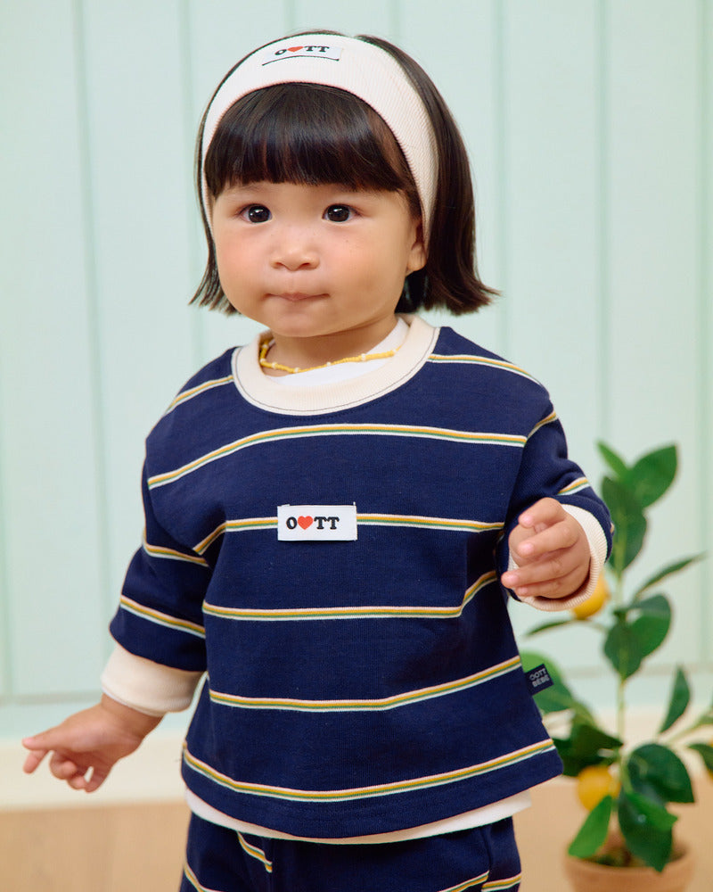 【PRE-ODER〆8.9(sun)】18.Rookie Striped Top & Bottom Set | oottbebe