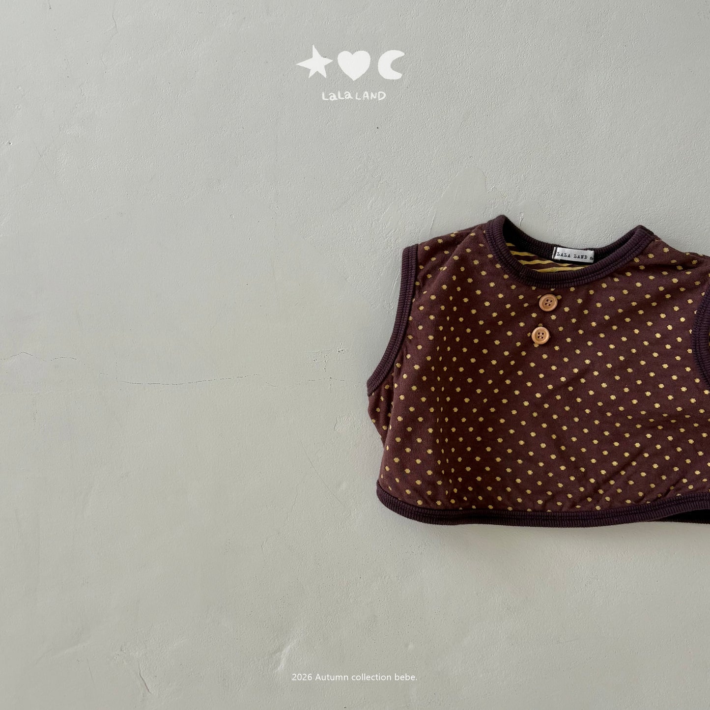 【PRE-ODER〆8.9(sun)】18.Heart-Dot Vest | lalaland