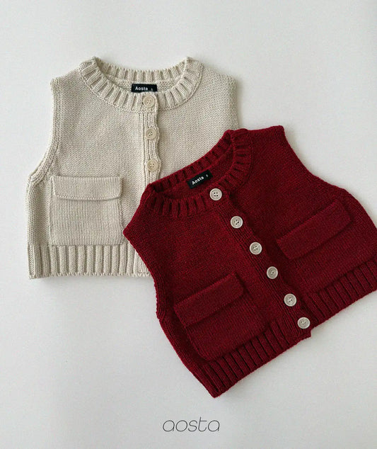 【秋のPRE-ODER 5%OFF】08.Knit Cookie Vest