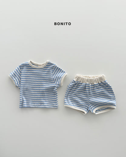【期間限定 PRE-ODER】8.Bébé Eyelet Song Song Stripe Set