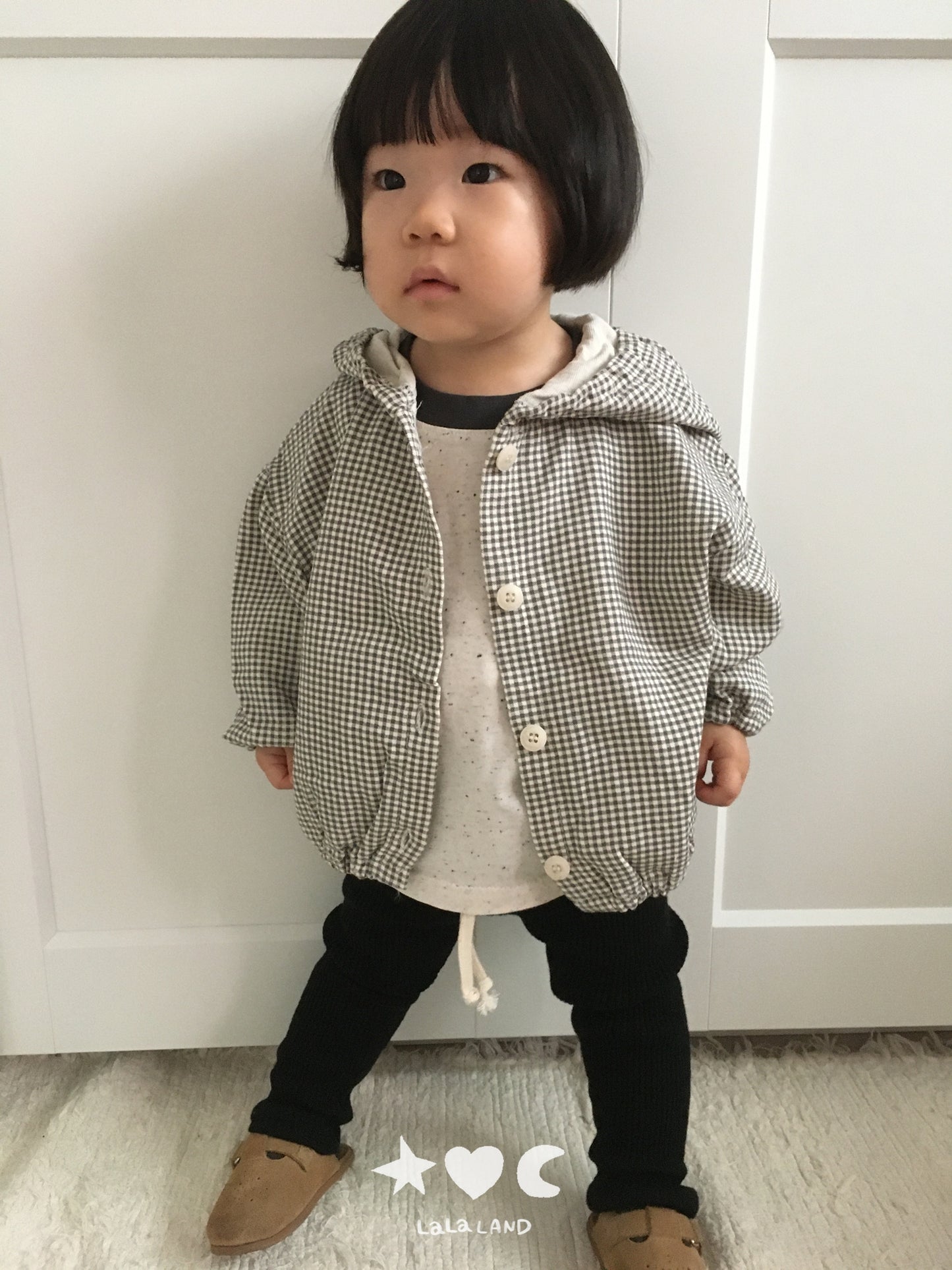【PRE-ODER〆8.9(sun)】07.Gingham Hood Jumper | lalaland