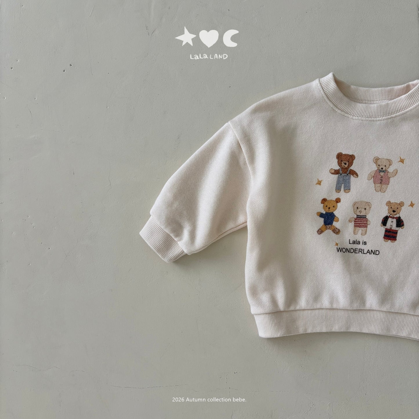 【PRE-ODER〆8.9(sun)】34.Bear Friends Sweatshirt | lalaland