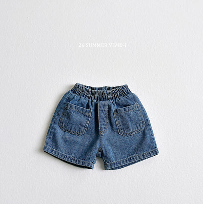【PREORDER受付終了、ご希望はお問い合わせください。】11.Slub Pocket Denim Shorts