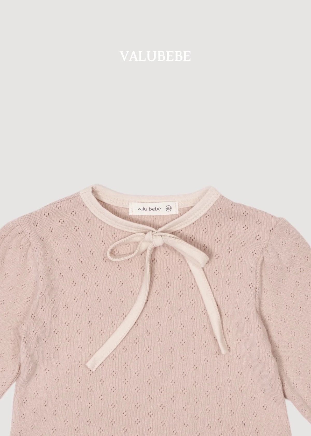 【秋のPRE-ODER 5%OFF】86.Creamy Ribbon Puff-Sleeve Tee