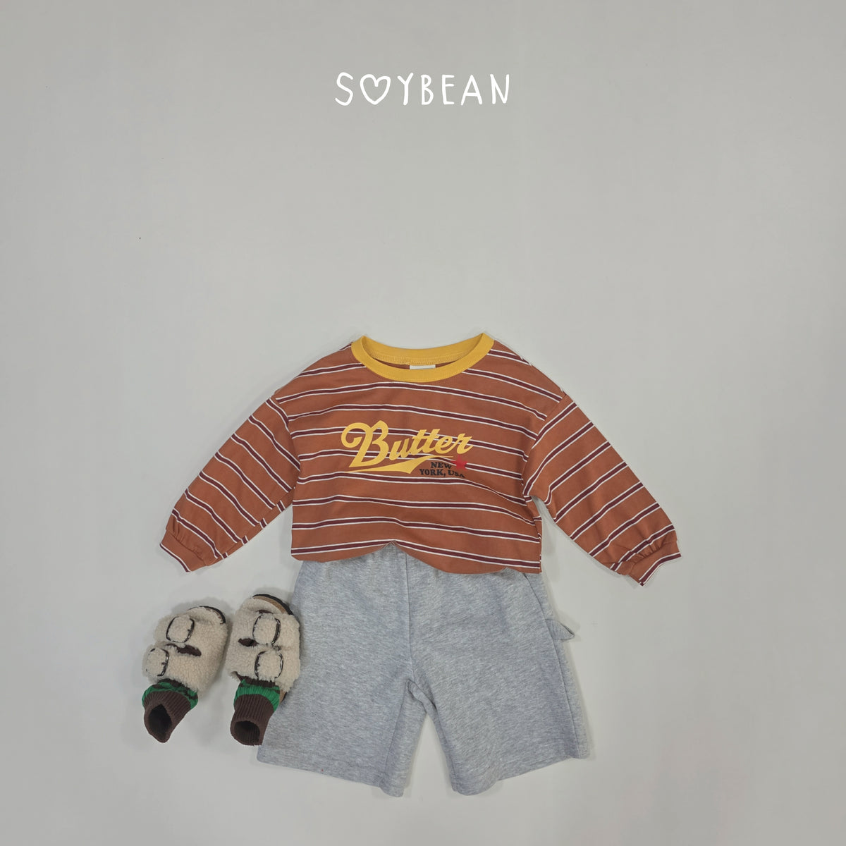 【秋のPRE-ODER 5%OFF】18.Butter Stripe Tee (7 Sizes)