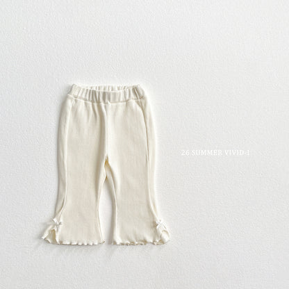 【PREORDER受付終了、ご希望はお問い合わせください。】27.Ribbon Slit Flare 7分丈 Pants