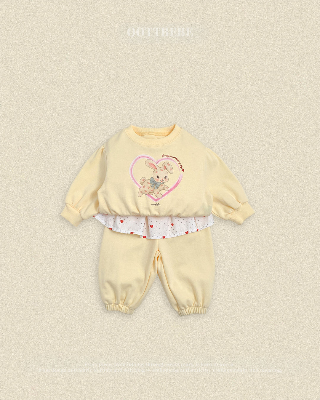 【PRE-ODER〆8.9(sun)】03.Cute Rabbit Top & Bottom Set | oottbebe