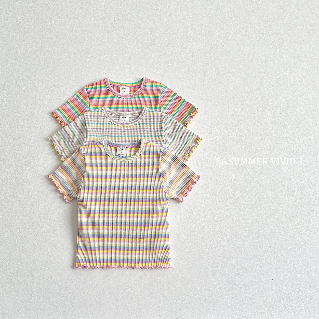 【PREORDER受付終了、ご希望はお問い合わせください。】72.Rainbow Rib Flare Tee