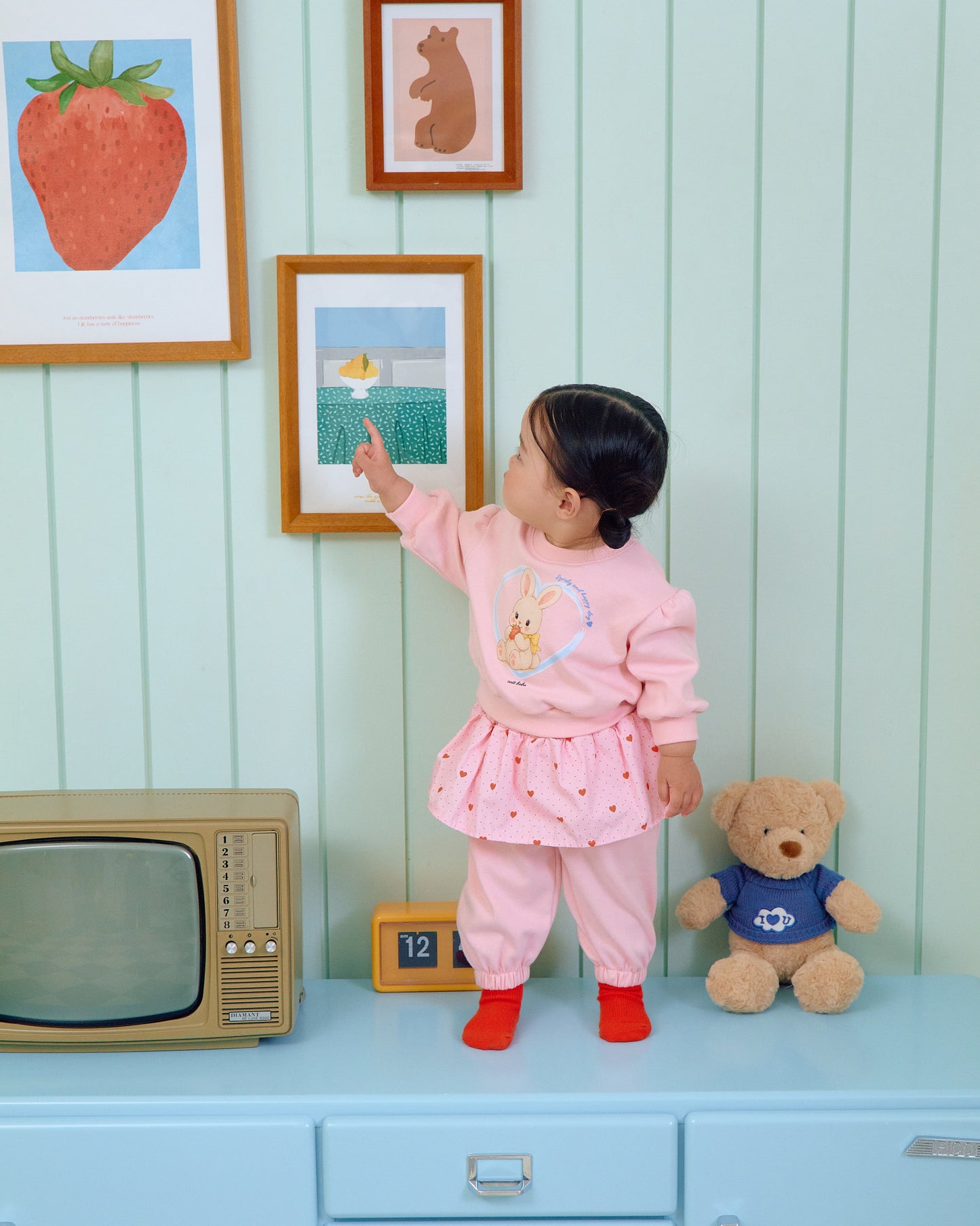 【PRE-ODER〆8.9(sun)】03.Cute Rabbit Top & Bottom Set | oottbebe