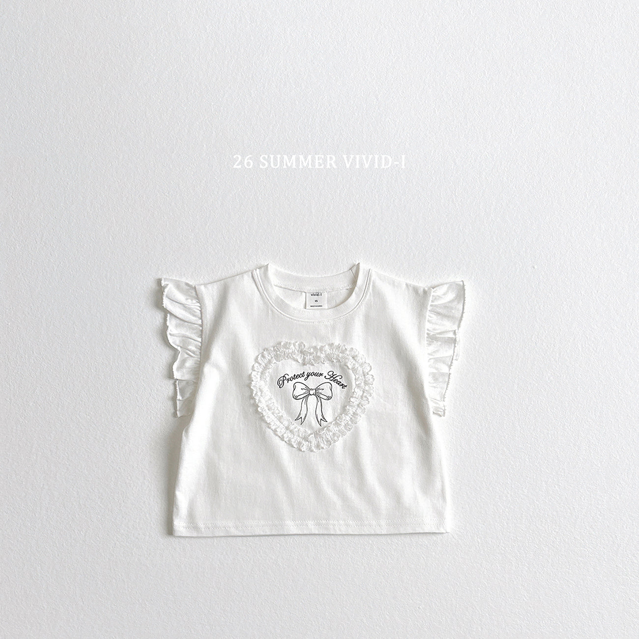 【PREORDER受付終了、ご希望はお問い合わせください。】80.Lace Heart Frill Tee