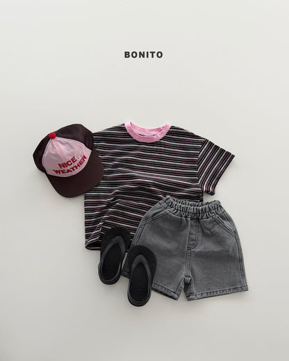 【PREORDER 4日間限定】40.uni stripe color tee