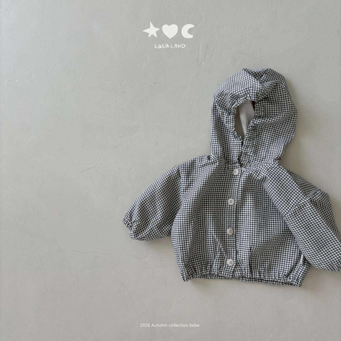 【PRE-ODER〆8.9(sun)】07.Gingham Hood Jumper | lalaland