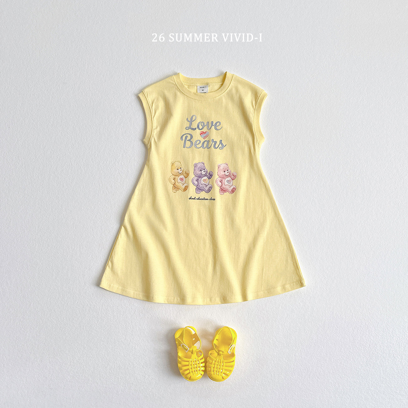 【PREORDER受付終了、ご希望はお問い合わせください。】90.Painted Bear Long Dress