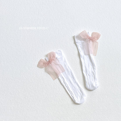 【PREORDER受付終了、ご希望はお問い合わせください。】122.Lace Ribbon Socks