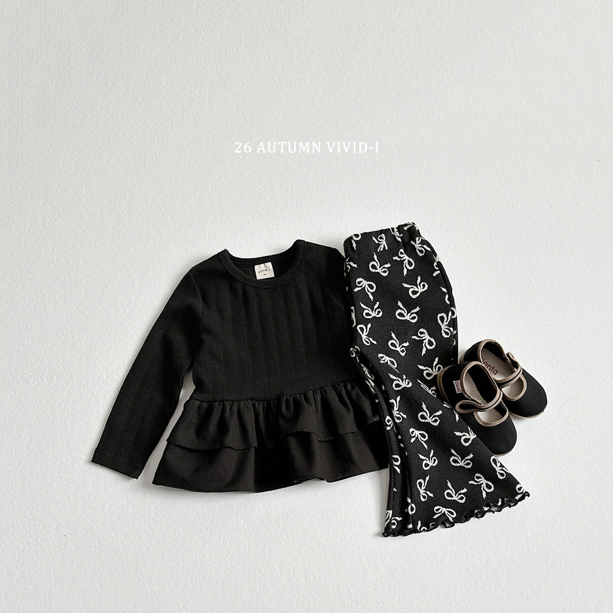 【秋のPRE-ODER 5%OFF】27.Autumn Pattern Lettuce Hem Pants