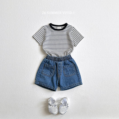 【PREORDER受付終了、ご希望はお問い合わせください。】58.Stripe Rib Raglan Tee