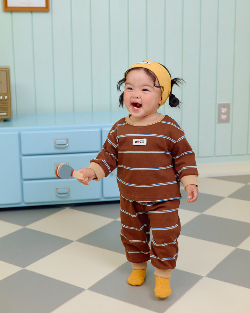 【PRE-ODER〆8.9(sun)】18.Rookie Striped Top & Bottom Set | oottbebe