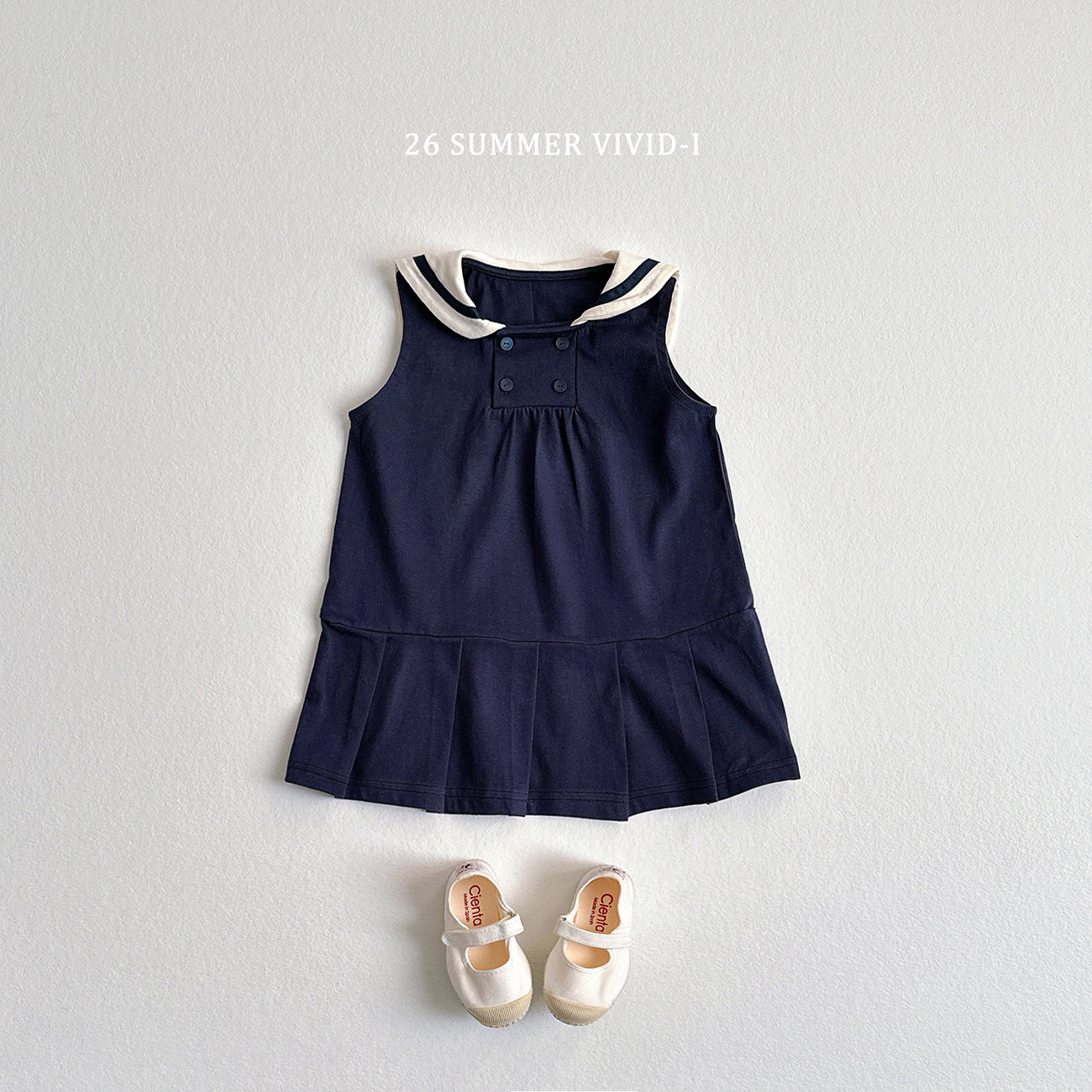 【PREORDER受付終了、ご希望はお問い合わせください。】91.Sailor Sleeveless Dress