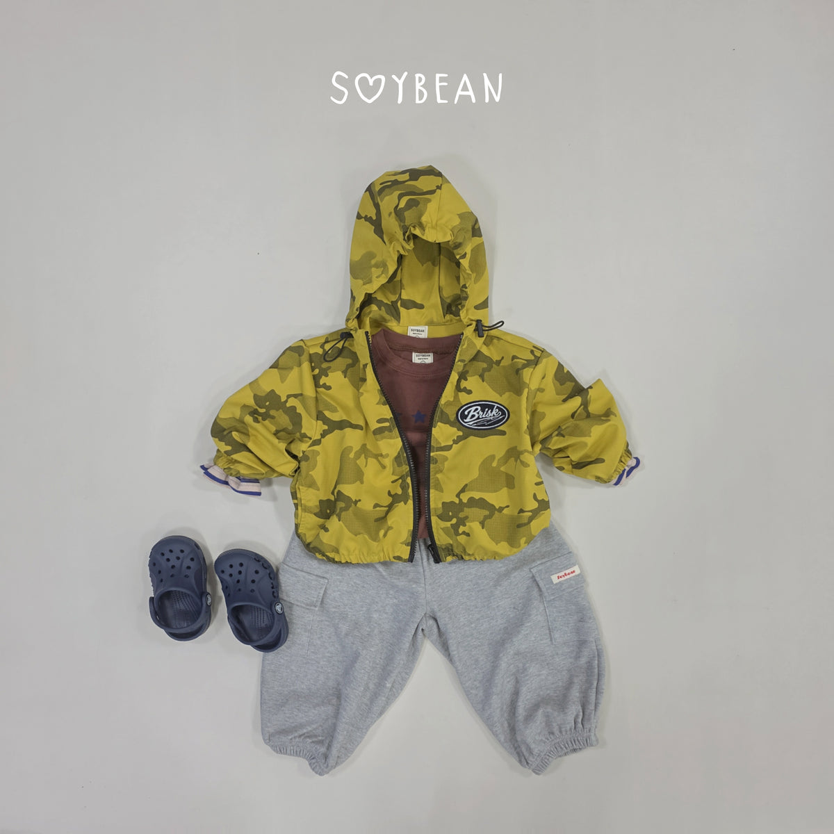 【秋のPRE-ODER 5%OFF】80.Camo Hooded Windbreaker (7 Sizes)