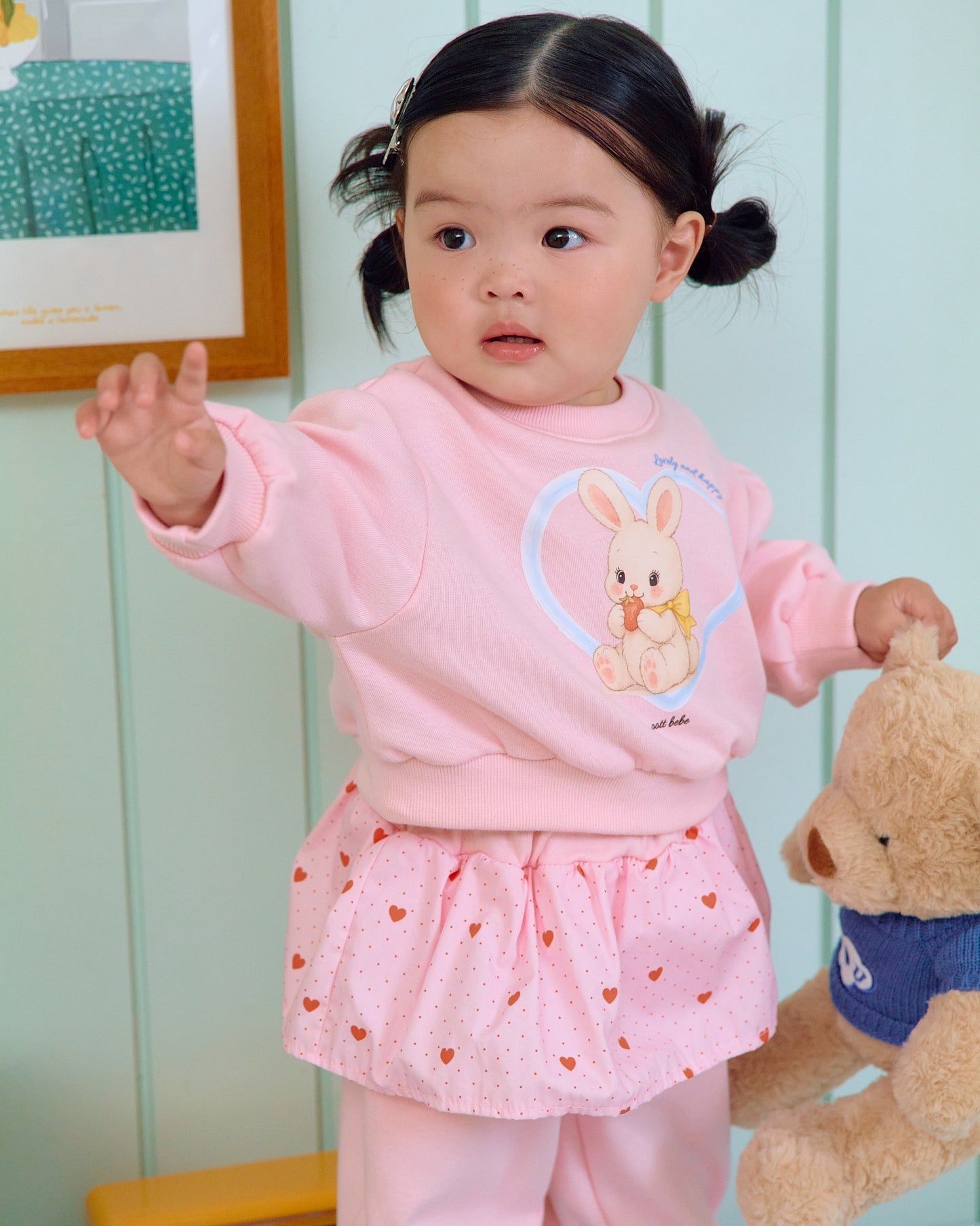 【PRE-ODER〆8.9(sun)】03.Cute Rabbit Top & Bottom Set | oottbebe