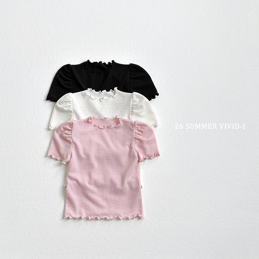 【PREORDER受付終了、ご希望はお問い合わせください。】78.Shirring Puff Flare Tee