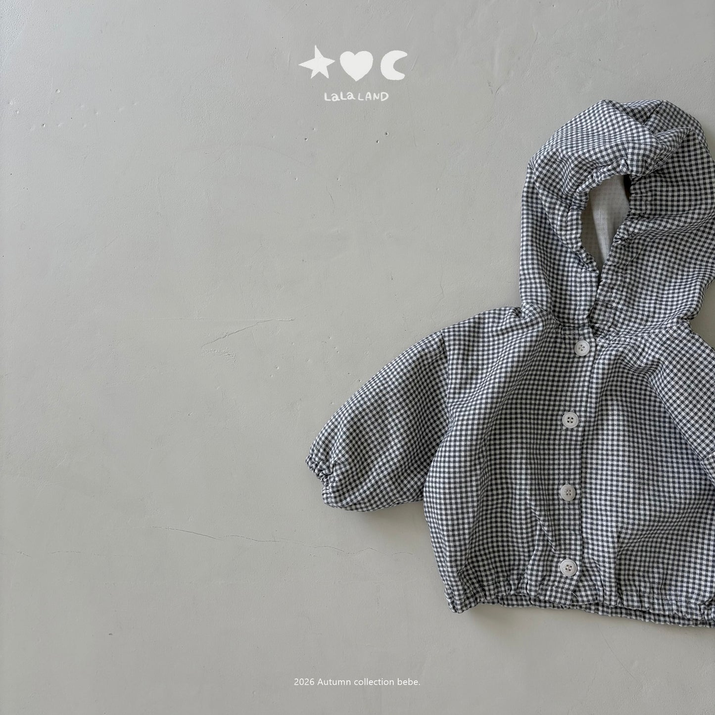 【PRE-ODER〆8.9(sun)】07.Gingham Hood Jumper | lalaland