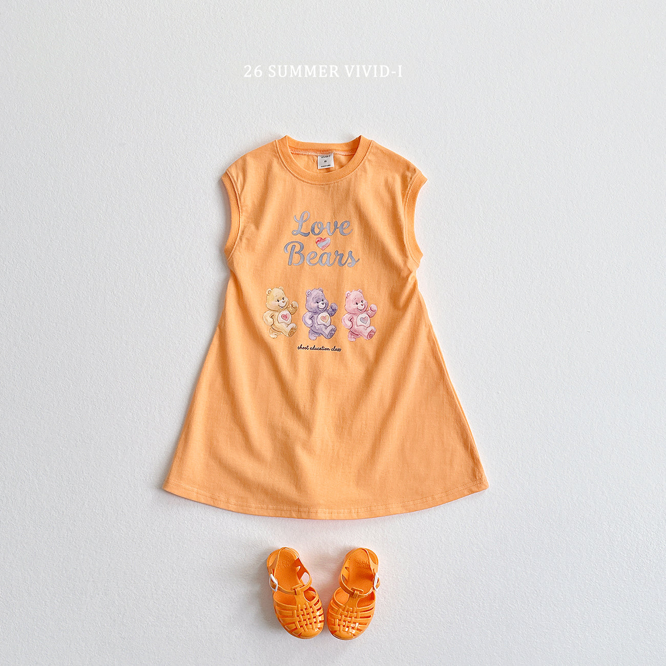 【PREORDER受付終了、ご希望はお問い合わせください。】90.Painted Bear Long Dress