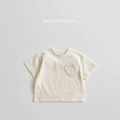 【PREORDER受付終了、ご希望はお問い合わせください。】79.Heart Pocket ShortSleeve Tee