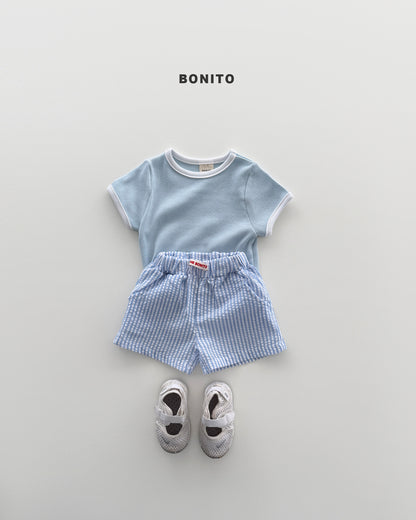 【期間限定 PRE-ODER】7.Bébé Vertical Stripe Shorts Set