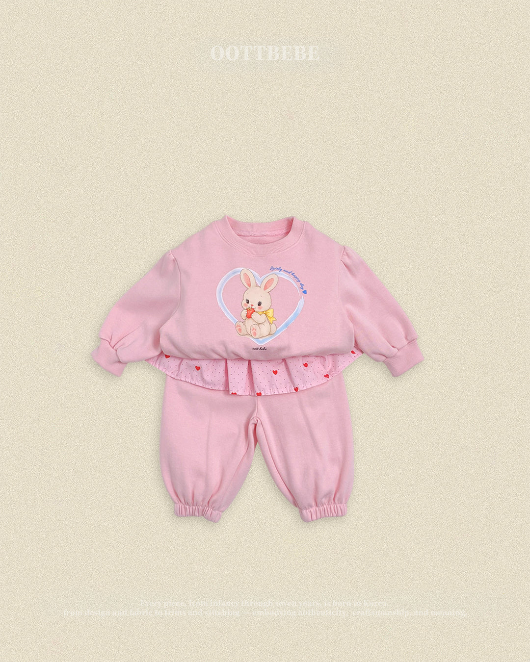 【PRE-ODER〆8.9(sun)】03.Cute Rabbit Top & Bottom Set | oottbebe