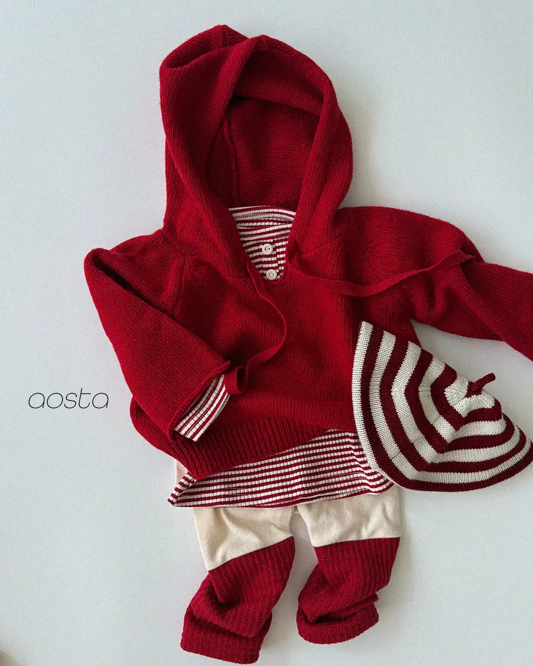 【秋のPRE-ODER 5%OFF】10.Knit Cookie Hoodie
