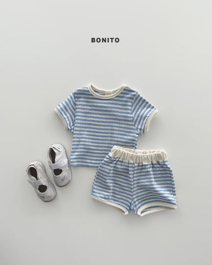 【期間限定 PRE-ODER】8.Bébé Eyelet Song Song Stripe Set