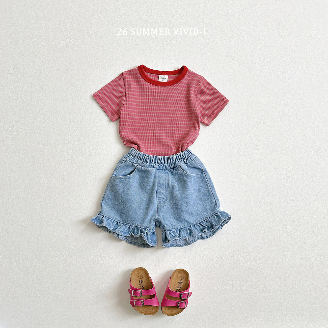 【PREORDER受付終了、ご希望はお問い合わせください。】12.Frill NonFade Denim Shorts